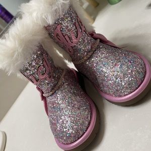 Adorable pink glitter juicy couture girls boots